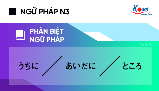 Phân Biệt Ngữ Pháp N3: うちに, あいだに Và ところ